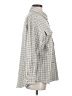 Paper Crane Houndstooth Gray 3/4 Sleeve Button-Down Shirt Size S - photo 4