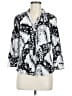 Essentials by Milano Paisley Black 3/4 Sleeve Blouse Size M - photo 1