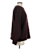 Line & Dot Solid Burgundy Pullover Sweater Size M - photo 4