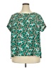 ModCloth 100% Polyester Green Short Sleeve Blouse Size 2X - photo 1
