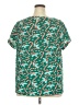 ModCloth 100% Polyester Green Short Sleeve Blouse Size 2X - photo 2
