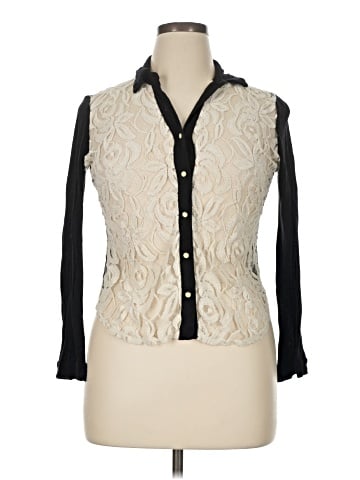Wet Seal Sleeveless Button-Down Shirt (view 1)