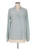 Equipment Houndstooth Teal Long Sleeve Blouse Size M - photo 1