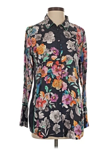 Johnny Was Long Sleeve Silk Top (view 1)