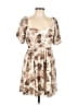Blu Pepper 100% Polyester Paisley Brown Cocktail Dress Size L - photo 1