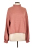 Shein Solid Pink Turtleneck Sweater Size L - photo 1
