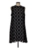 DR2 100% Polyester Argyle Black Casual Dress Size L - photo 1