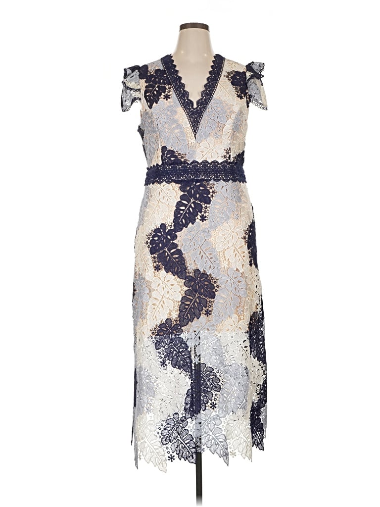 Pre-owned Adelyn Rae Cocktail Dress In Silver