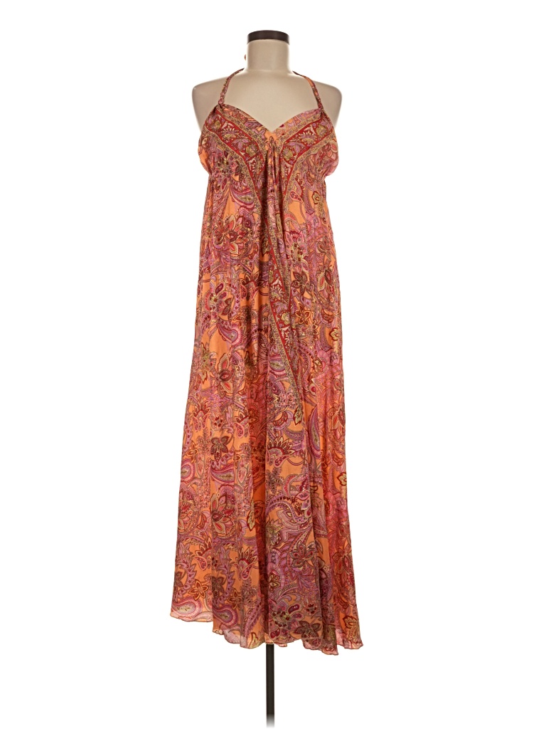Pre-owned Unbranded Casual Dress In Orange