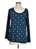 Lularoe Stars Blue Long Sleeve Blouse Size L - photo 1