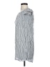 Snap 100% Rayon Stripes White Casual Dress Size S - photo 5