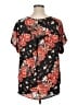 Maurices 100% Polyester Floral Black Short Sleeve Blouse Size 16 (1) - photo 2