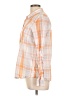 Gap 100% Cotton Plaid Orange Long Sleeve Button-Down Shirt Size L - photo 5