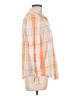 Gap 100% Cotton Plaid Orange Long Sleeve Button-Down Shirt Size L - photo 4