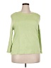 Cherokee 100% Cotton Green 3/4 Sleeve Top Size XXL - photo 1