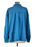 Petal Dew Solid Blue Long Sleeve Blouse Size L - photo 2