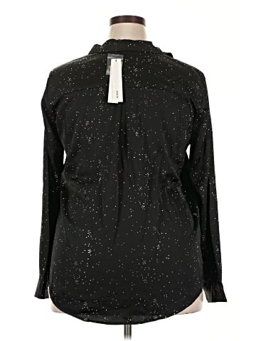 Aqua Long Sleeve Blouse (view 2)
