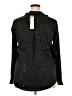 Aqua 100% Polyester Stars Black Long Sleeve Blouse Size XXL - photo 2