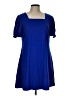Assorted Brands Solid Blue Casual Dress Size L - photo 1