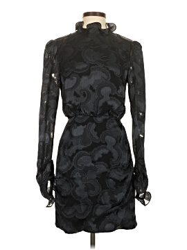 black short turtleneck dress Norma Kamali Long Sleeve Turtleneck Mini Dress