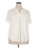 Assorted Brands Ivory Short Sleeve Blouse Size 2XL - photo 1