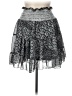 Blu Pepper 100% Polyester Animal Print Silver Black Casual Skirt Size L - photo 2