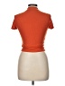 Shein Orange Short Sleeve Turtleneck Size 6 - photo 2