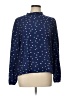 Shein 100% Polyester Polka Dots Blue Long Sleeve Blouse Size L - photo 1