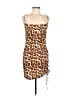 PrettyLittleThing Animal Print Brown Cocktail Dress Size 8 - photo 1
