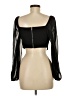 Shein 100% Polyester Black Long Sleeve Blouse Size 8 - 10 - photo 2