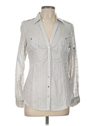 White House Black Market Long Sleeve Button-Down Shirt (view 1)