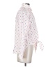 Ann Taylor LOFT Hearts White Long Sleeve Blouse Size S - photo 4