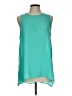Lush 100% Polyester Teal Sleeveless Blouse Size L - photo 1