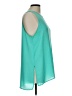 Lush 100% Polyester Teal Sleeveless Blouse Size L - photo 4