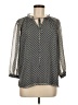 Vince Camuto 100% Polyester Print Black Gray 3/4 Sleeve Blouse Size M - photo 1