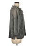 Vince Camuto 100% Polyester Print Black Gray 3/4 Sleeve Blouse Size M - photo 4