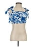 Unbranded 100% Polyester Blue Sleeveless Blouse Size S - photo 1