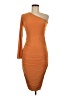 Boohoo Solid Orange Cocktail Dress Size 6 - photo 1