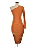 Boohoo Solid Orange Cocktail Dress Size 6 - photo 2