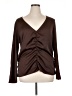 H&M Brown Long Sleeve Blouse Size XL - photo 1