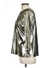 Nine West Metallic Silver 3/4 Sleeve Blouse Size L - photo 5