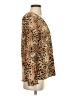 Plisse 100% Polyester Animal Print Tan Long Sleeve Blouse Size S - photo 4