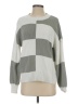 Jessica Simpson Checkered-gingham Gray Pullover Sweater Size S - photo 1