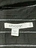 Chico's Stripes Black Long Sleeve Button-Down Shirt Size Med (1.5) - photo 4