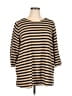 Isaac Mizrahi LIVE! Stripes Tan Pullover Sweater Size 1X - photo 1