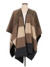 Ike Behar 100% Polyester Brown Poncho One size - photo 1