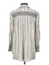 Floreat 100% Rayon Stripes Silver Long Sleeve Blouse Size XS - photo 2