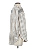 Floreat 100% Rayon Stripes Silver Long Sleeve Blouse Size XS - photo 4
