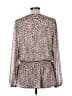 Banana Republic 100% Polyester Animal Print Brown Long Sleeve Blouse Size L (tall) - photo 2