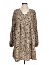 Unbranded 100% Polyester Animal Print Tan Casual Dress Size L - photo 1